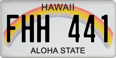 HI license plate FHH441
