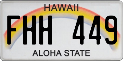 HI license plate FHH449
