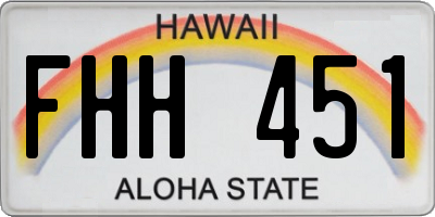 HI license plate FHH451