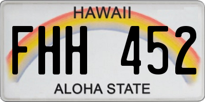 HI license plate FHH452
