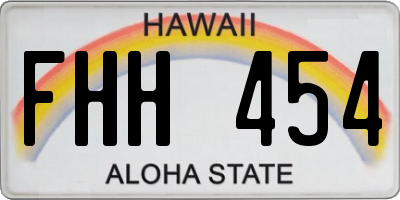 HI license plate FHH454