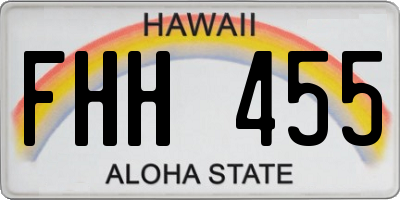 HI license plate FHH455