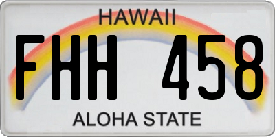 HI license plate FHH458