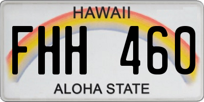 HI license plate FHH460