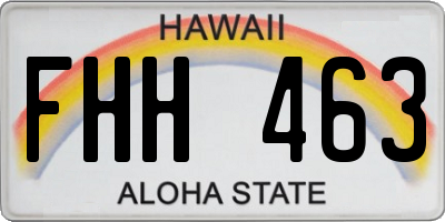 HI license plate FHH463