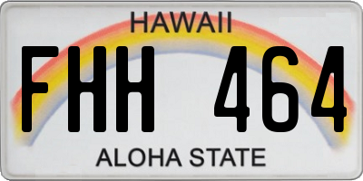 HI license plate FHH464
