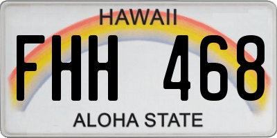 HI license plate FHH468
