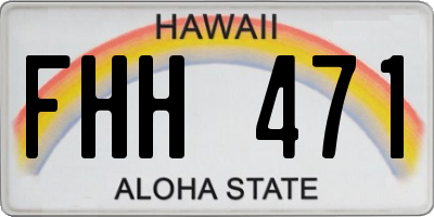 HI license plate FHH471