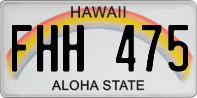 HI license plate FHH475