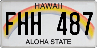 HI license plate FHH487