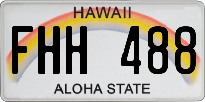 HI license plate FHH488