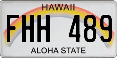 HI license plate FHH489