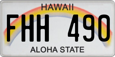 HI license plate FHH490