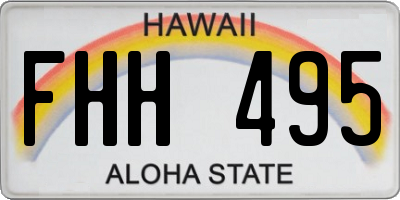 HI license plate FHH495