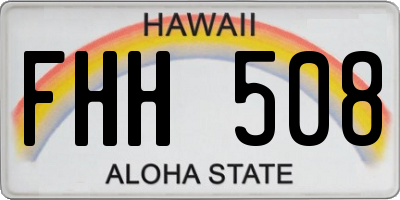 HI license plate FHH508