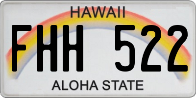 HI license plate FHH522