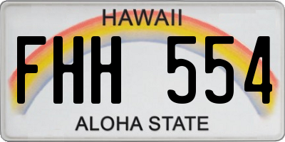 HI license plate FHH554