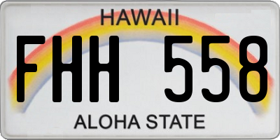 HI license plate FHH558