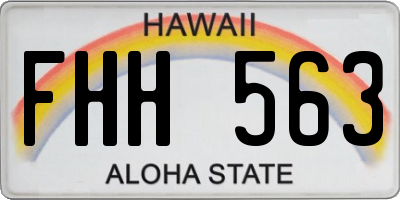 HI license plate FHH563