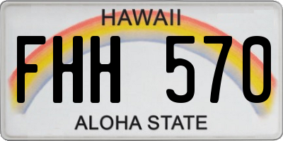 HI license plate FHH570