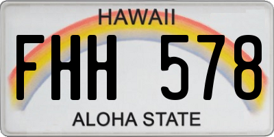 HI license plate FHH578