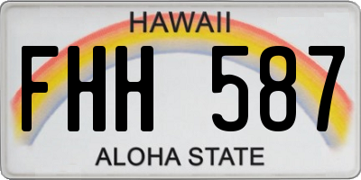 HI license plate FHH587