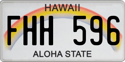 HI license plate FHH596