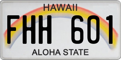HI license plate FHH601