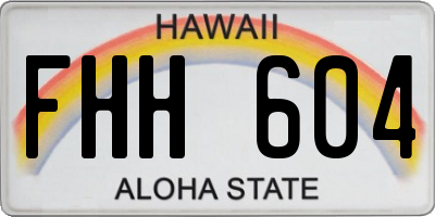 HI license plate FHH604