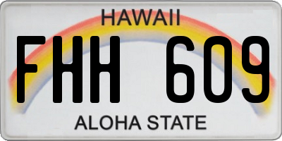 HI license plate FHH609