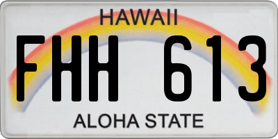 HI license plate FHH613