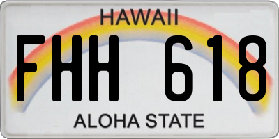 HI license plate FHH618