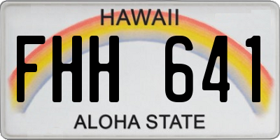 HI license plate FHH641