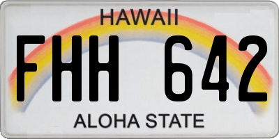 HI license plate FHH642