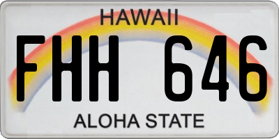 HI license plate FHH646