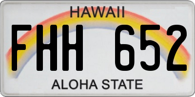 HI license plate FHH652