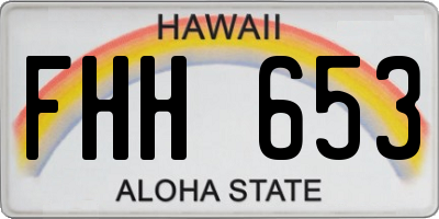 HI license plate FHH653