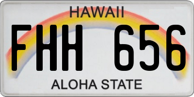 HI license plate FHH656