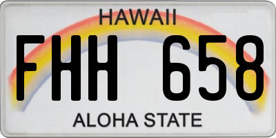 HI license plate FHH658