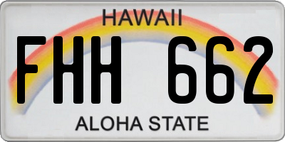 HI license plate FHH662