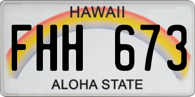 HI license plate FHH673