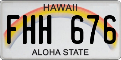 HI license plate FHH676