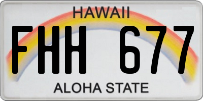 HI license plate FHH677