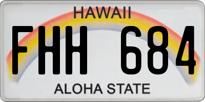 HI license plate FHH684