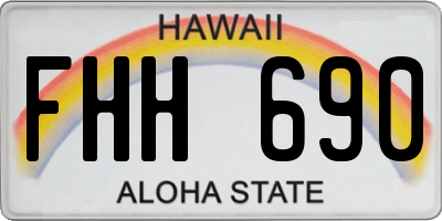 HI license plate FHH690