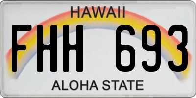 HI license plate FHH693