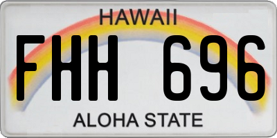HI license plate FHH696