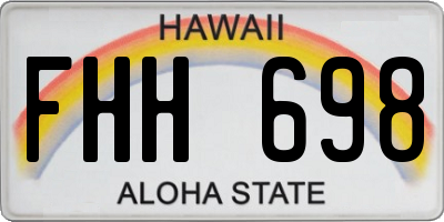 HI license plate FHH698
