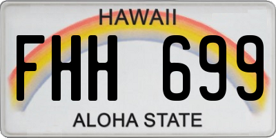 HI license plate FHH699