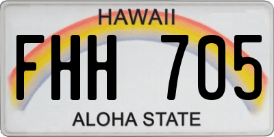 HI license plate FHH705